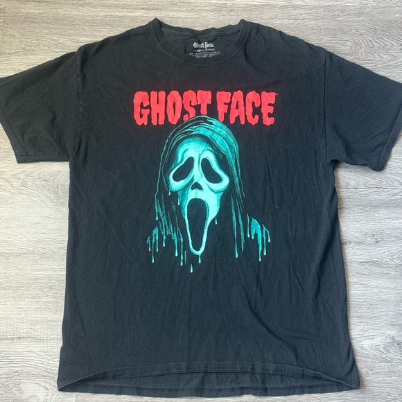 Halloween Ghostface Scream T Shirt Mens sz L Short Sleeve Black - NWOT - Picture 1 of 4